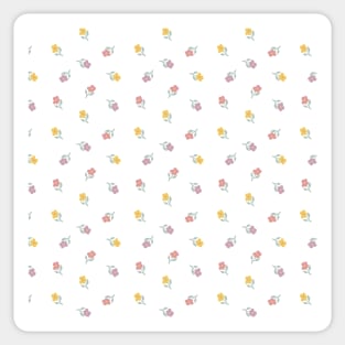 FLORAL FLOWER MEADOW RETRO VINTAGE CORALS DITSY Sticker